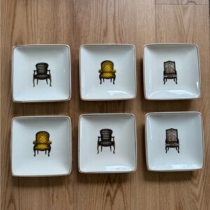 Creative co op French bergere chair plates or trinket dishes